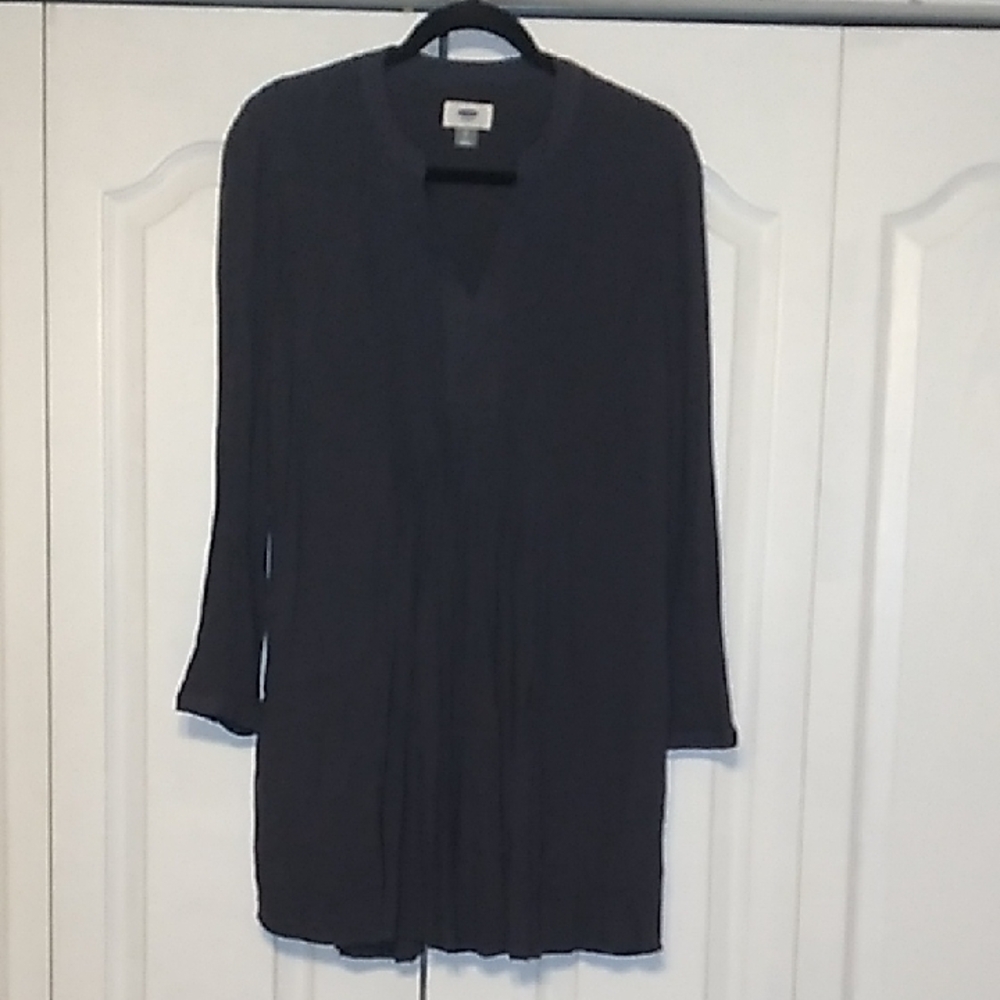 Old Navy Gray V-Neck Mini Dress